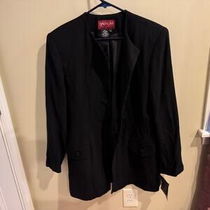 Vintage Sasson Black  Button Front Blazer NWT Size 14